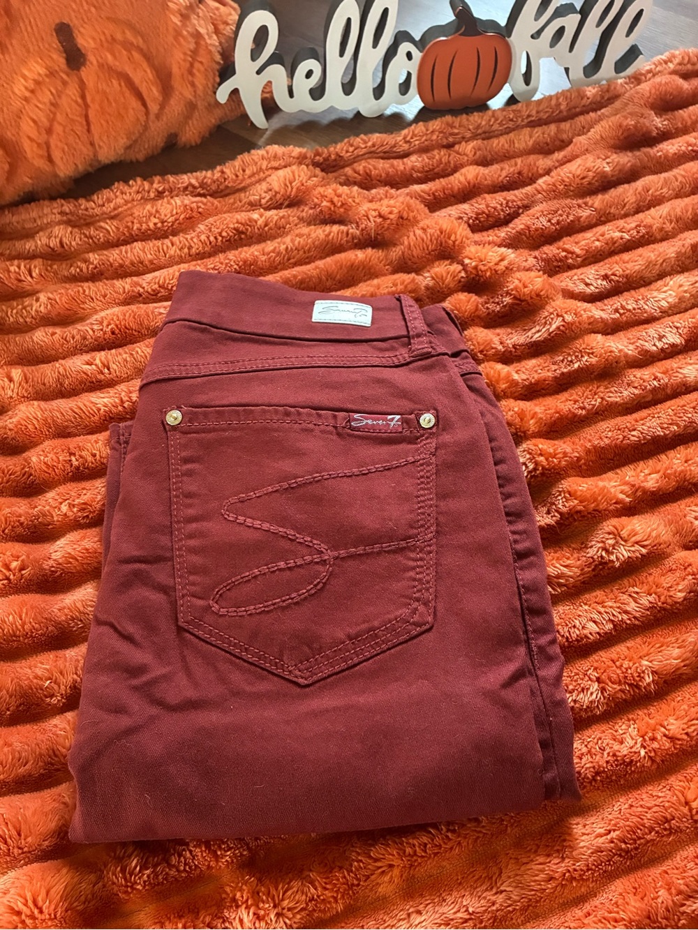 Seven7 Skinny Jeans in Burgundy
